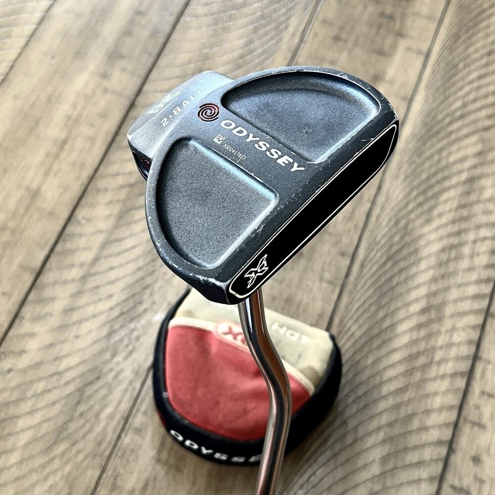 Odyssey DFX 2-Ball Mallet Putter RH 34" Good Original Steel Shaft And Grip HC